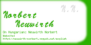 norbert neuwirth business card